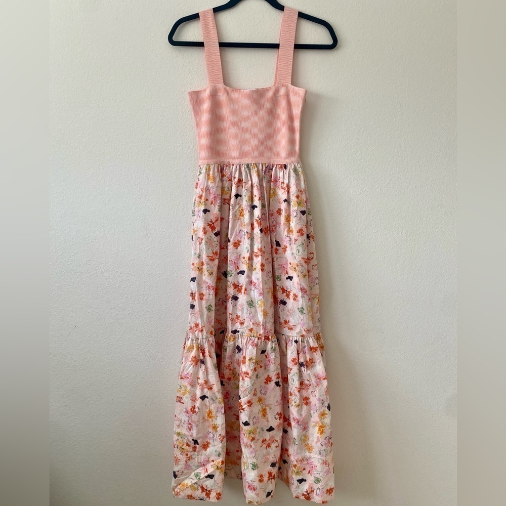 NWOT Tana Taylor Gianna Pink Floral Sleeveless Maxi Dress - Picture 2 of 8